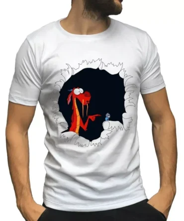 Remera Dragon Mulan Mushu Rasgado