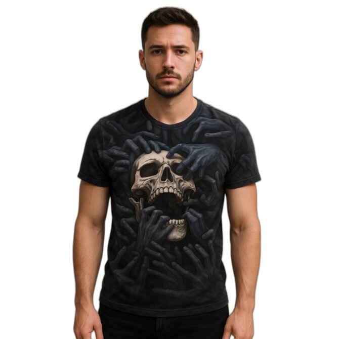 Remera Calavera 3d
