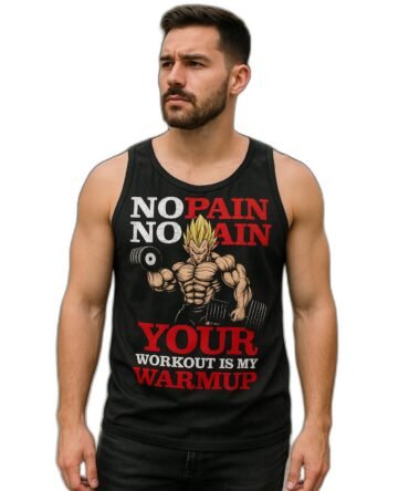 Musculosa Vegeta Gym Saiyan No Pain No Gain - Imagen actualizada 1