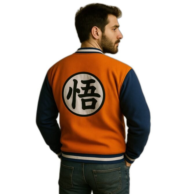 Campera Universitaria Bordada Dragon Ball - Imagen 2
