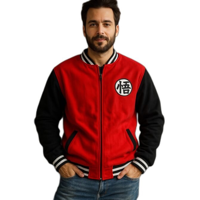 Campera Universitaria Bordada Dragon Ball - Imagen 1