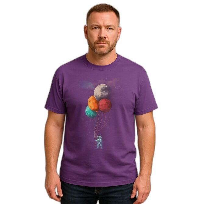 Remera Sheldon Astronauta Globos - Imagen 1
