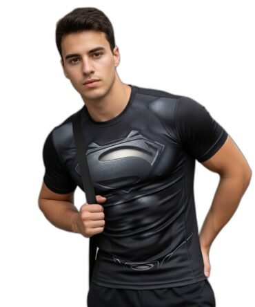 Remera Traje Superman Black