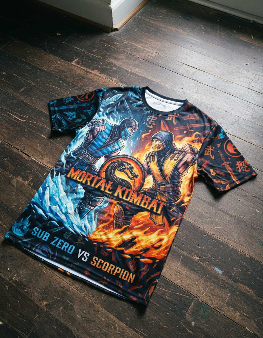 Remera Mortal Kombat Sub Zero Vs Scorpion