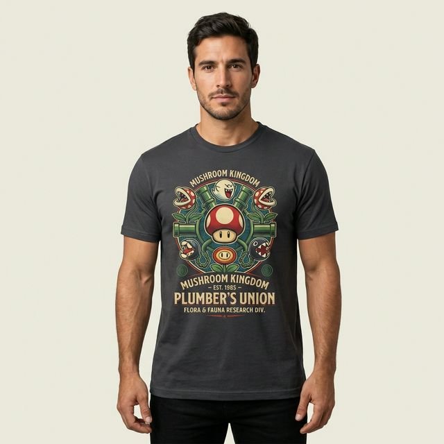 Remera Super Mario Mushroom Kingdom Plumber's Union