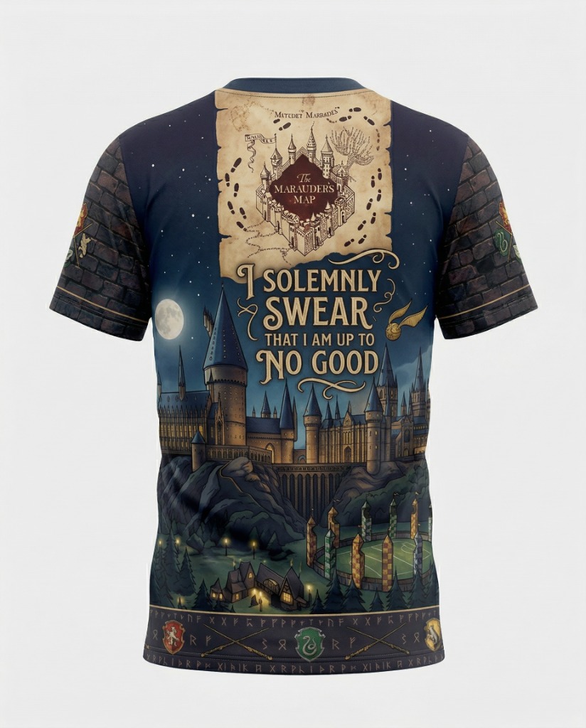 Remera Harry Potter Hogwarts Castillo Nocturno - Image 2