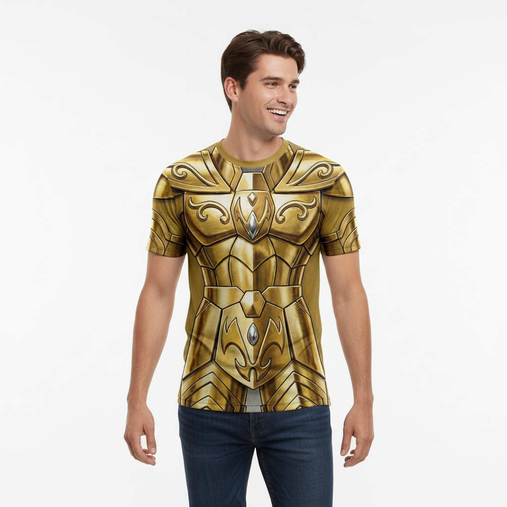 Remera Saint Seiya Armadura Dorada Seiya de Sagitario