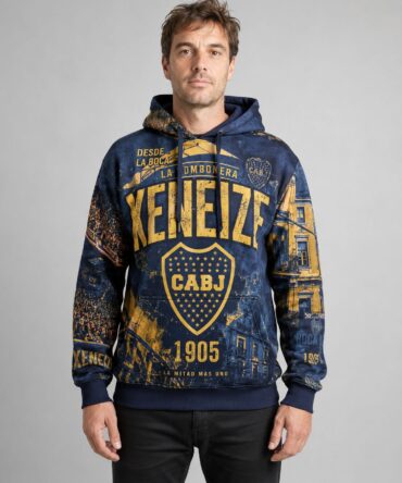 Buzo Boca Xeneize azul y oro full print