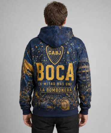 Buzo Boca Xeneize azul y oro full print