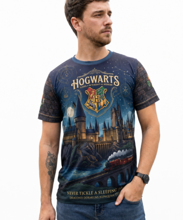 Remera Harry Potter Hogwarts Castillo Nocturno