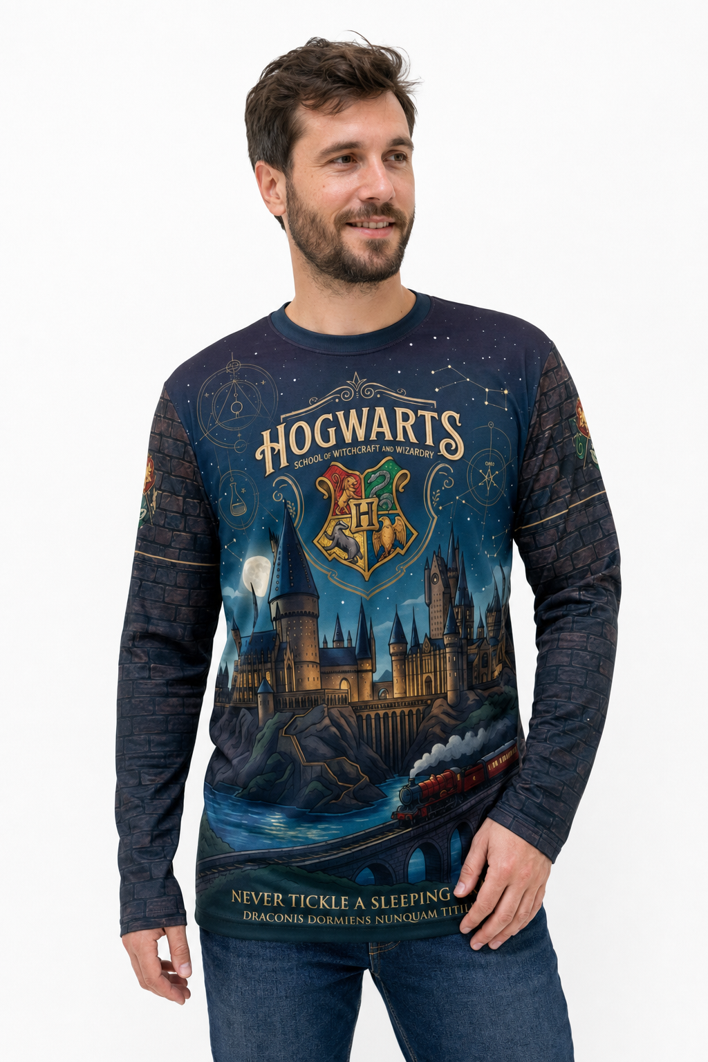 Remera Harry Potter Hogwarts Castillo Nocturno - Image 2