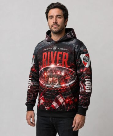 Buzo River inspirado en River Plate diseño Monumental full print Ranwey vista frontal