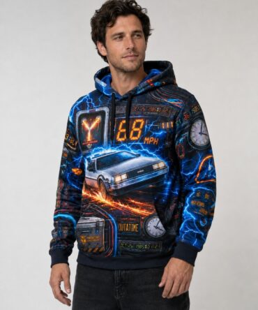 Buzo Volver al Futuro Flux Capacitor DeLorean full print