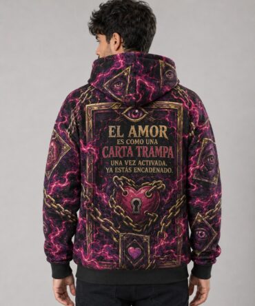 Buzo Yu-Gi-Oh Carta Trampa diseño anime full print Ranwey vista espalda