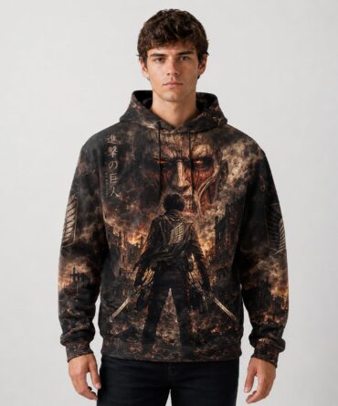 Buzo Canguro Anime Apocalipsis Full Print Ranwey