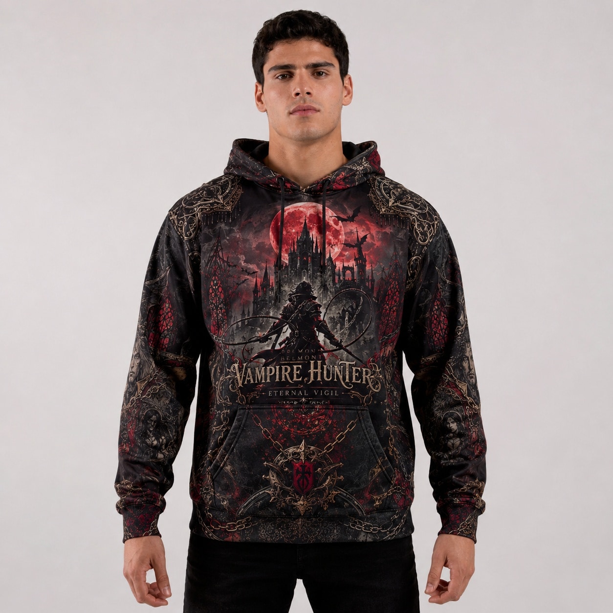 Buzo Canguro Vampire Hunter Gothic Full Print Ranwey