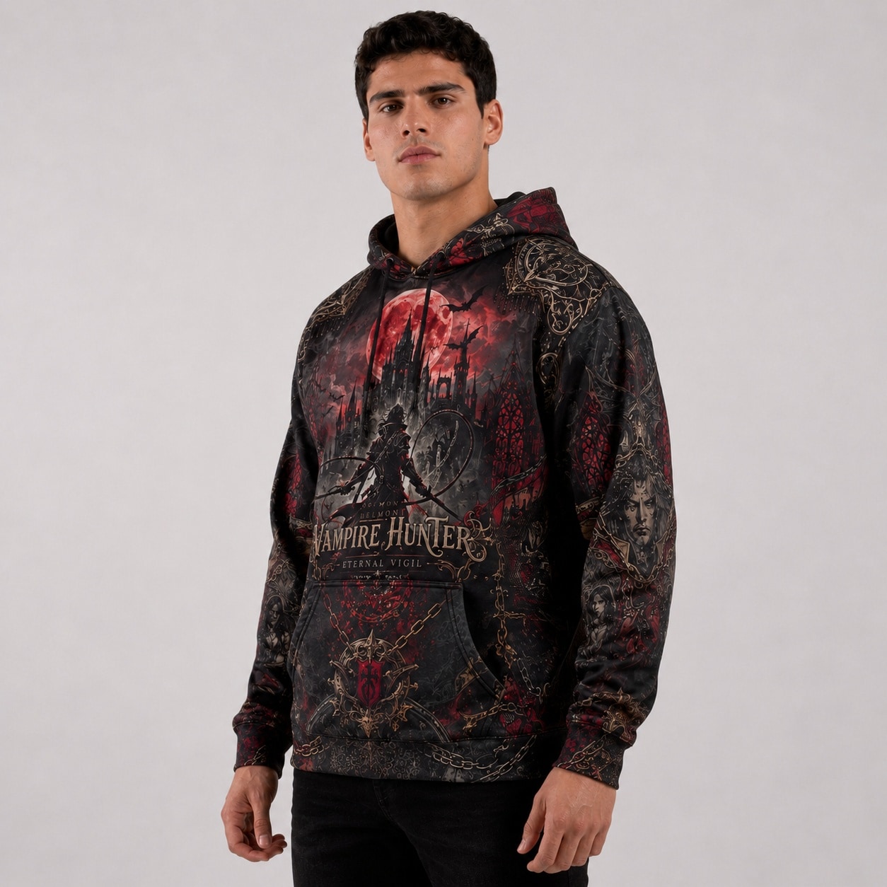 Buzo Canguro Vampire Hunter Gothic Full Print Ranwey