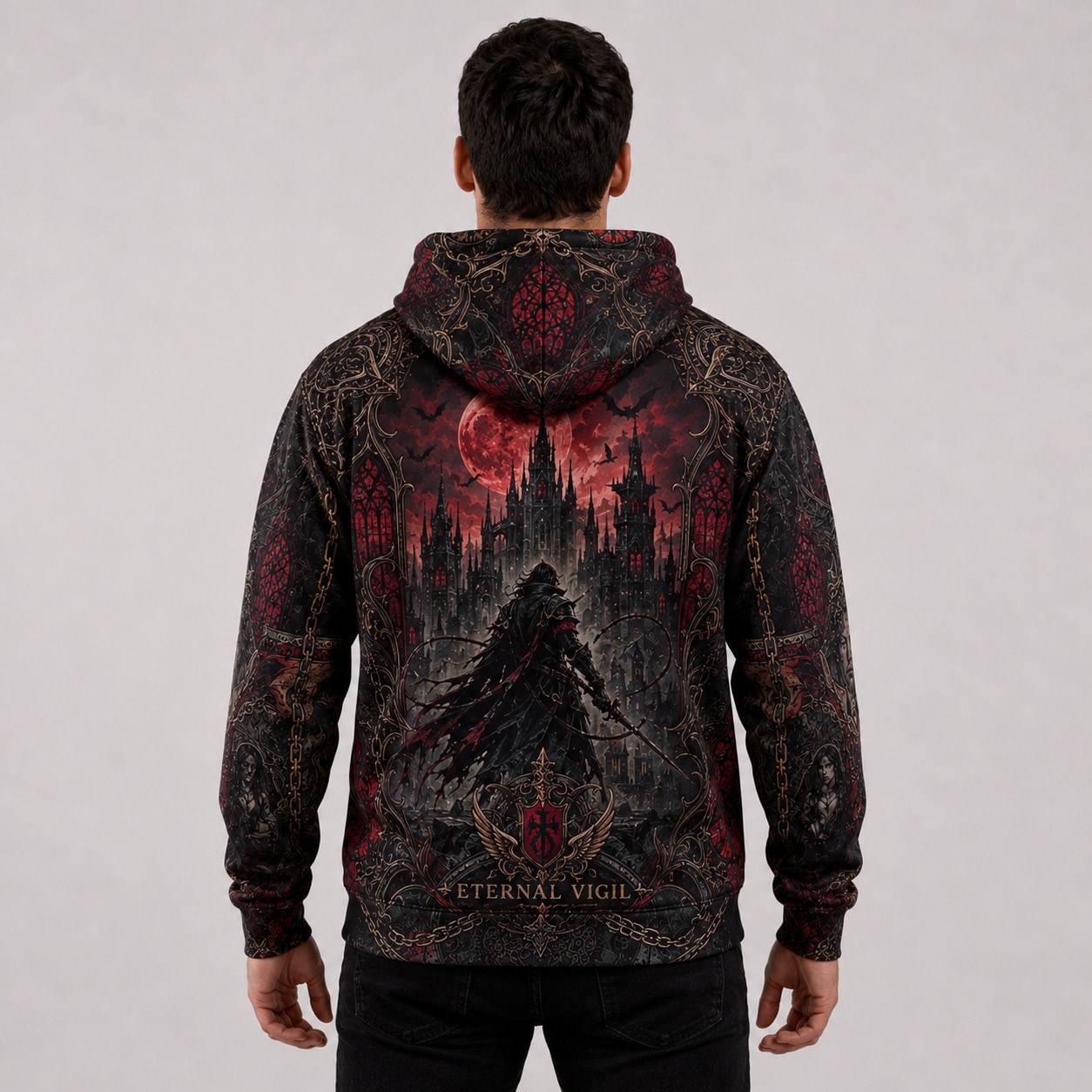 Buzo Canguro Vampire Hunter Gothic Full Print Ranwey