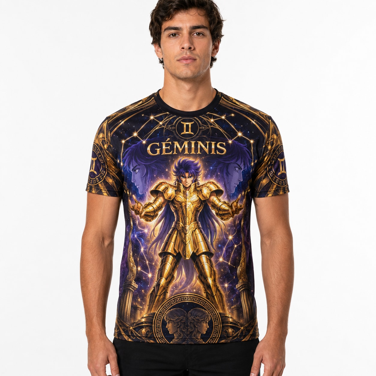 Remera Géminis Saint Seiya Full Print Ranwey