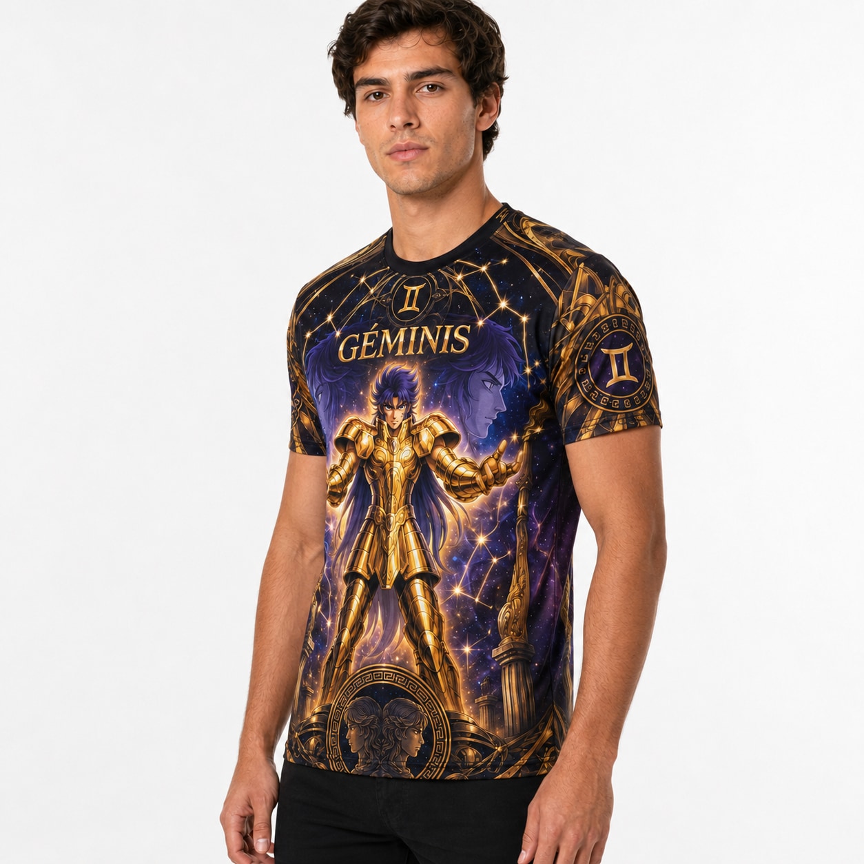 Remera Géminis Saint Seiya Full Print Ranwey