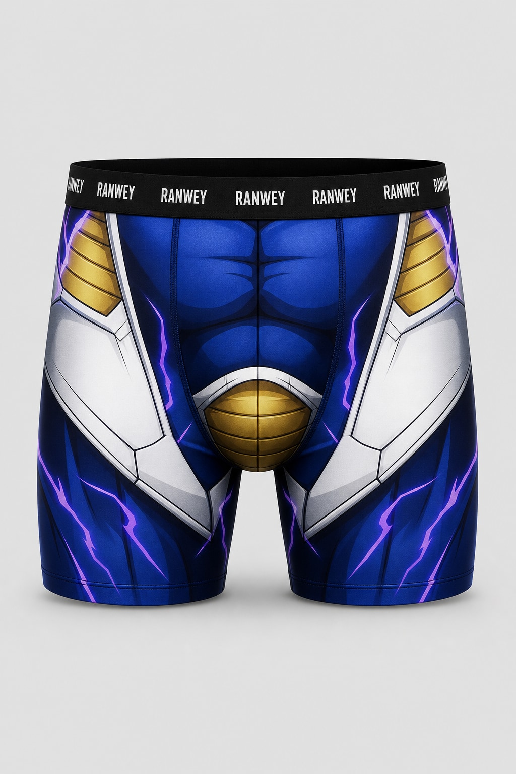 Calzoncillo Boxer Vegeta - Armadura Saiyan — frente, semicostado y dorso