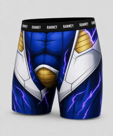Calzoncillo Boxer Vegeta - Armadura Saiyan — frente, semicostado y dorso