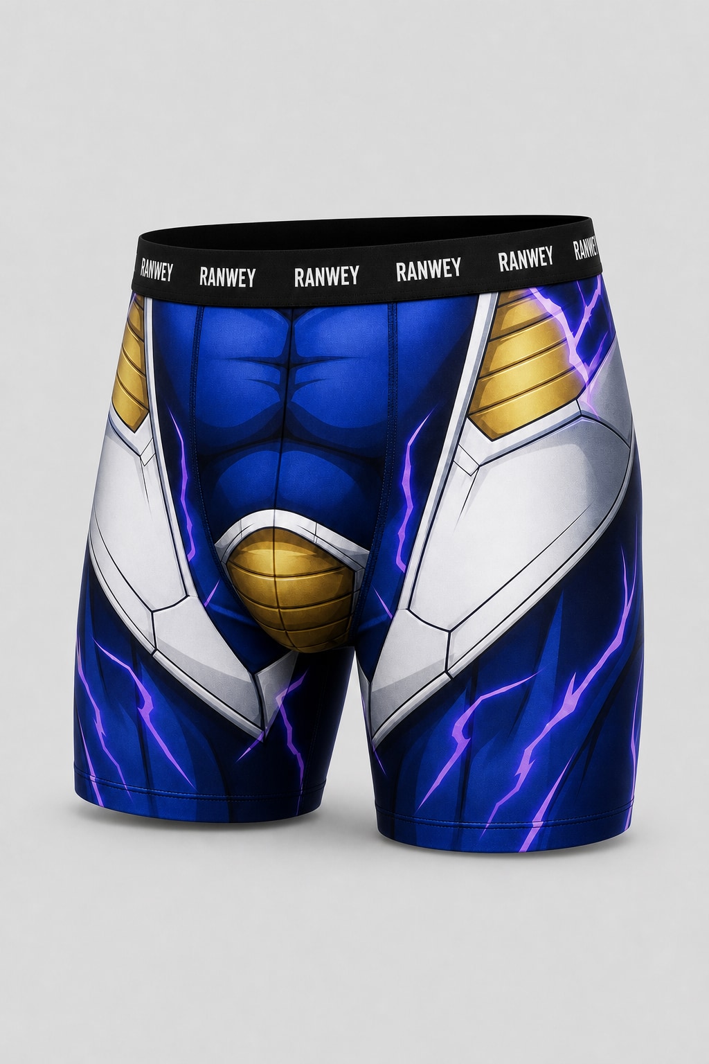 Calzoncillo Boxer Vegeta - Armadura Saiyan — frente, semicostado y dorso