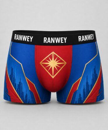 Calzoncillo Boxer Superman - Metrópolis — frente, semicostado y dorso
