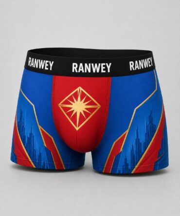 Calzoncillo Boxer Superman - Metrópolis — frente, semicostado y dorso