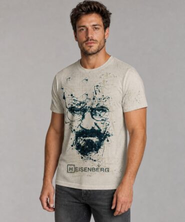 Remera Breaking Bad Heisenberg - semi costado con modelo