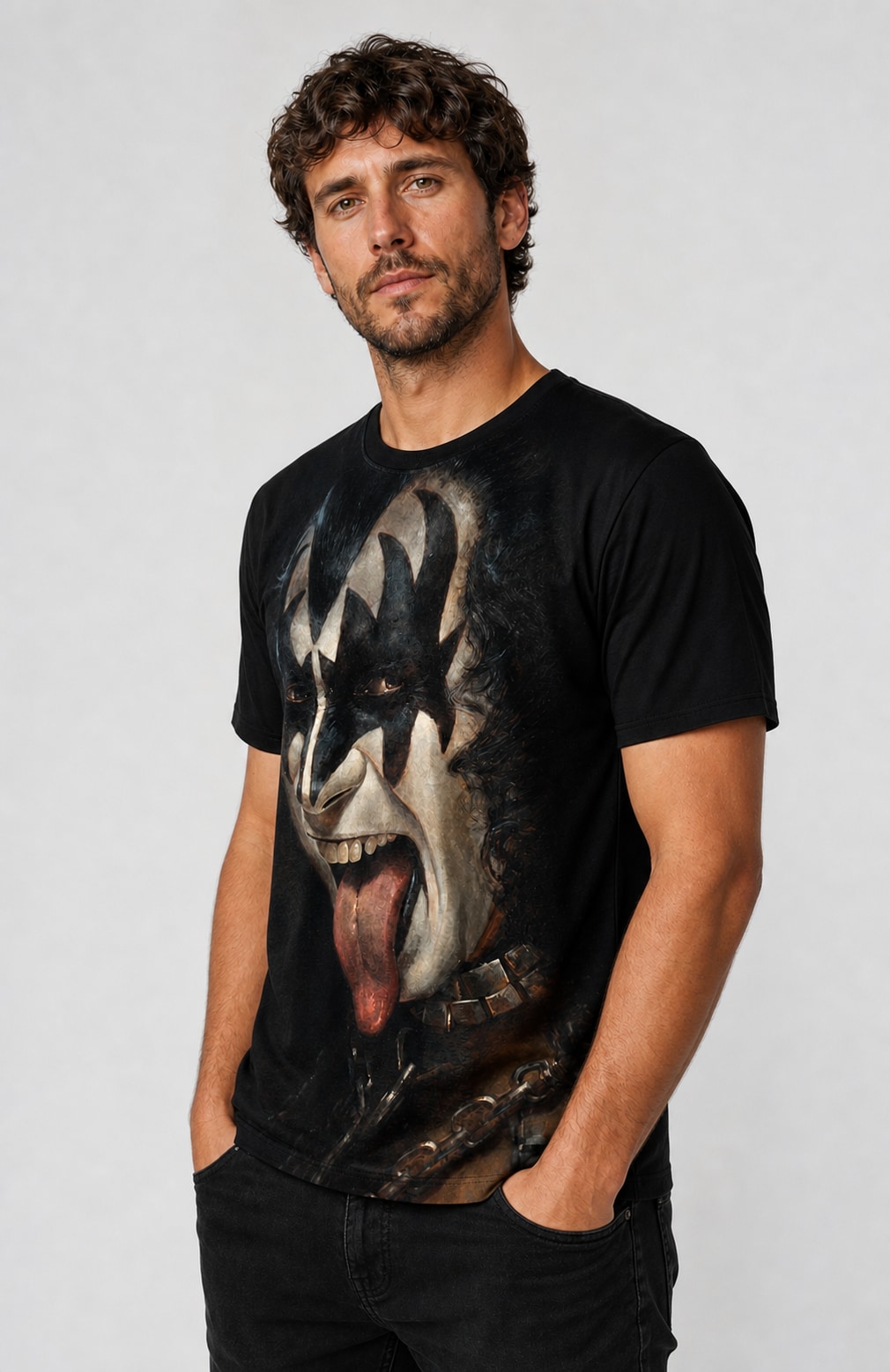 Remera Kiss - semi costado