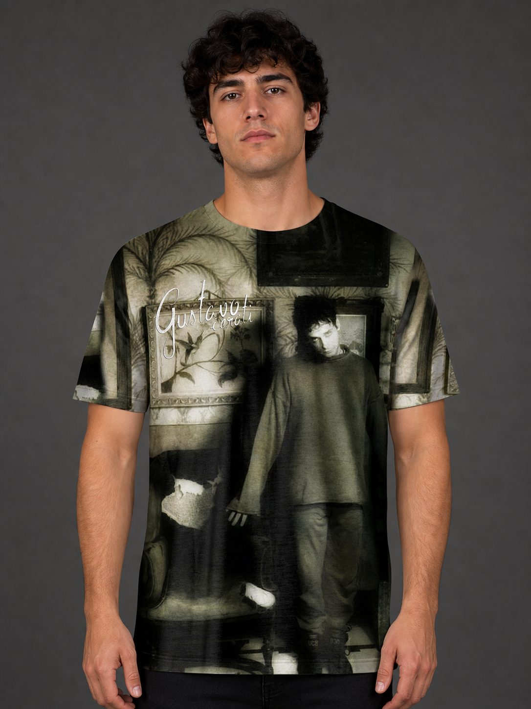 Remera Gustavo Cerati Cs189 - frente con modelo