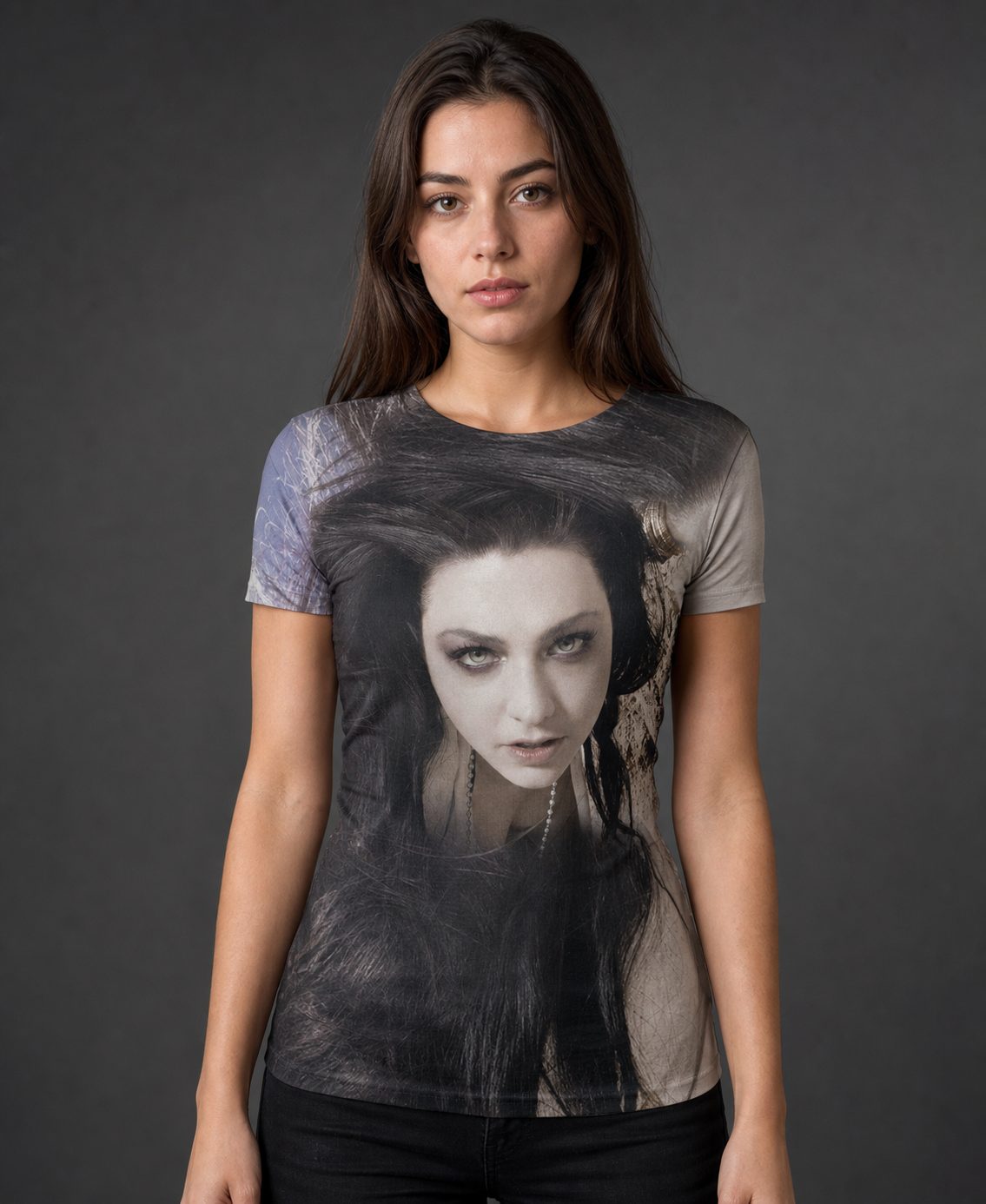 Remera Evanescence - frente con modelo