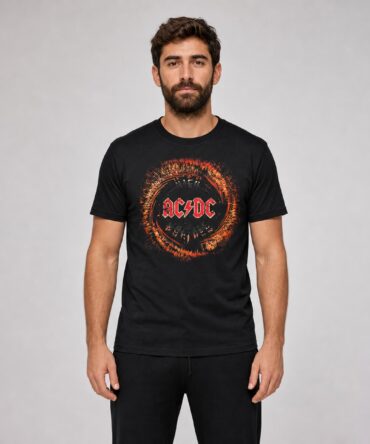 Remera ACDC High Voltage - modelo humano