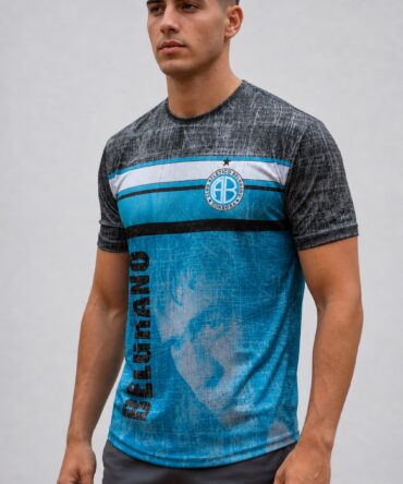 Camiseta Belgrano de Córdoba - semi costado con estrella negra