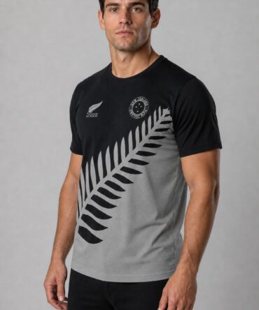 Remera All Blacks New Zealand - semi costado con modelo