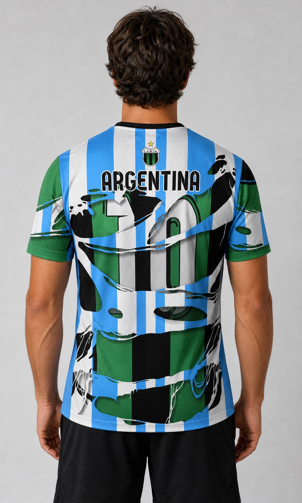 Camiseta Nueva Chicago Argentina - dorso sin leyendas mundialistas