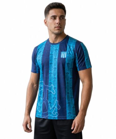 Camiseta Racing Club mockup hiperrealista semi costado
