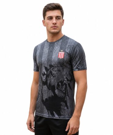 Camiseta Estudiantes de La Plata mockup hiperrealista semi costado