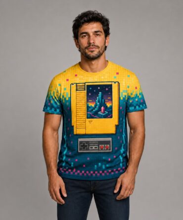 Remera Family Game - 9999999 en 1 — frente, semicostado y dorso v6 cuadrados