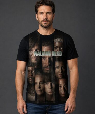 Remera The Walking Dead Pr020 - frente con modelo
