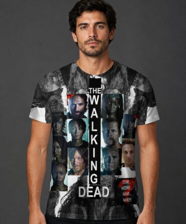 Remera The Walking Dead Pr037 - frente con modelo