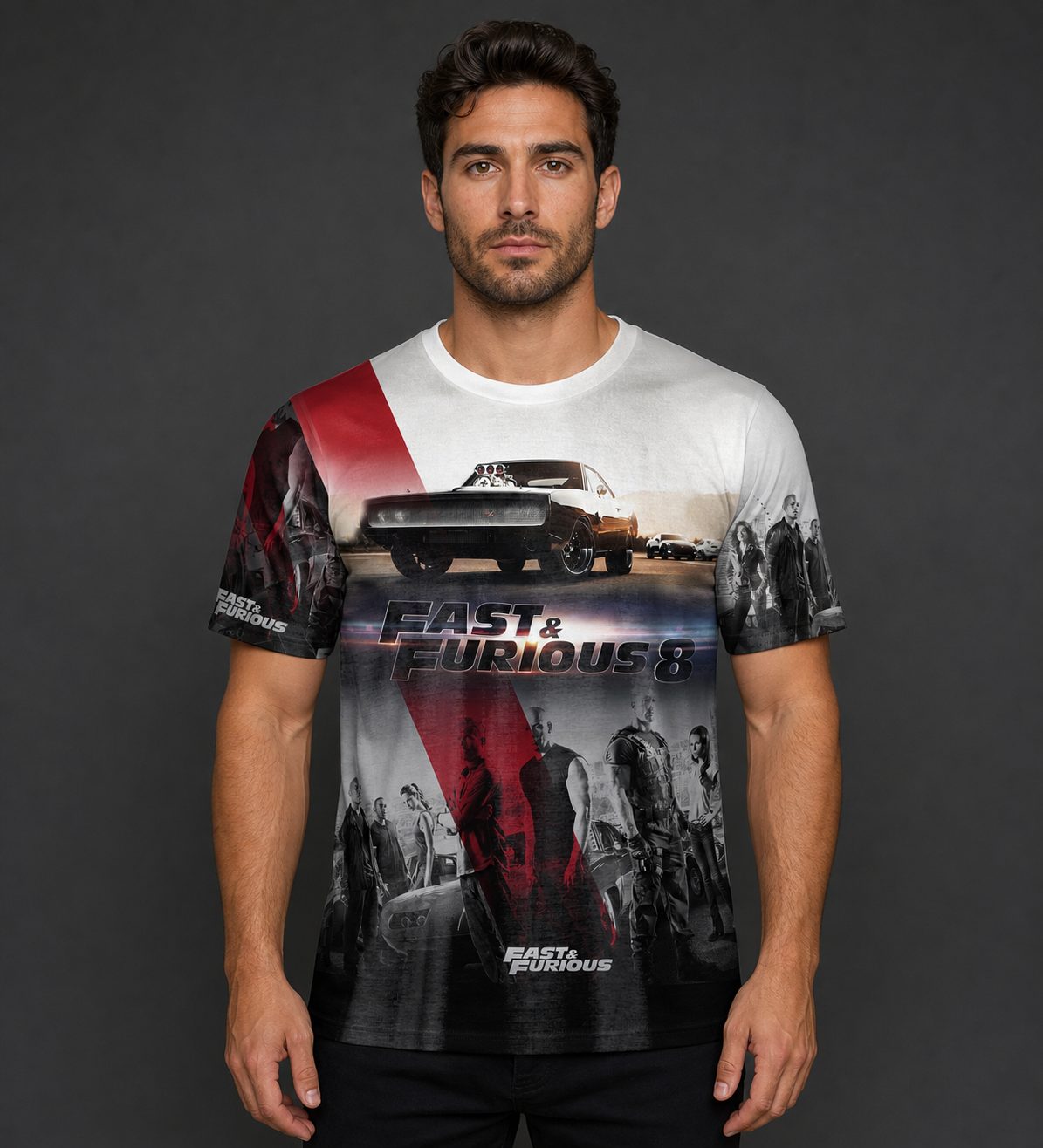 Remera Rapido y Furioso Pr147 - frente con modelo
