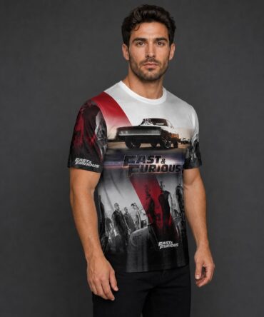 Remera Rapido y Furioso Pr147 - semi costado con modelo