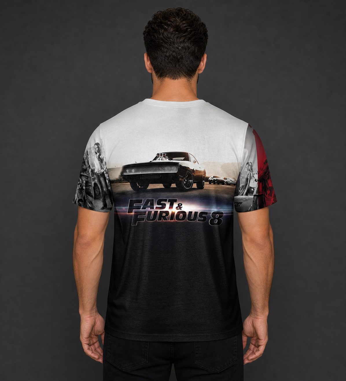 Remera Rapido y Furioso Pr147 - dorso con modelo