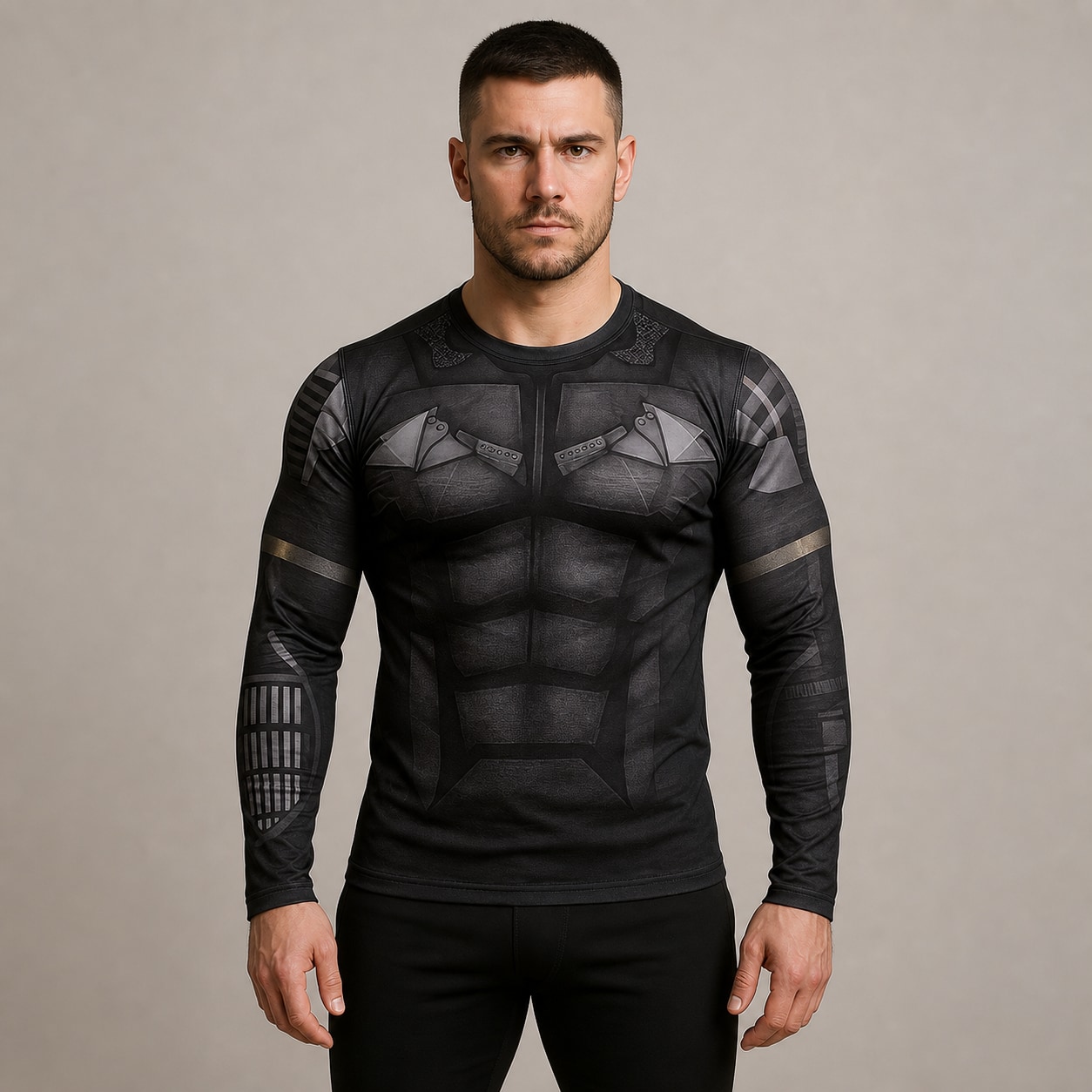 Remera The Batman - frente con modelo humano