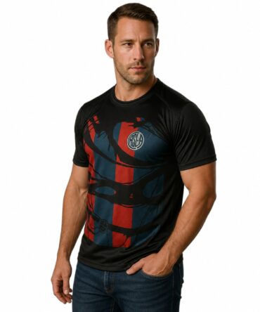 Camiseta Rasgada San Lorenzo mockup hiperrealista semi costado