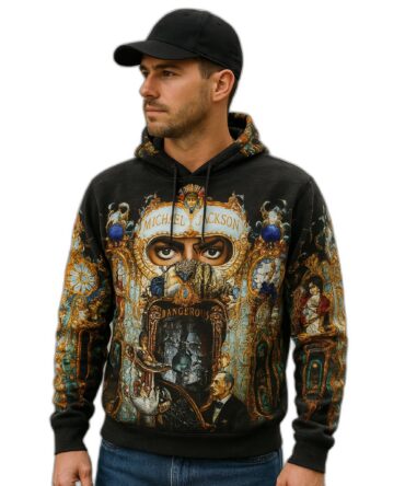 Buzo Michael Jackson Dangerous U002 - semi costado en modelo humano