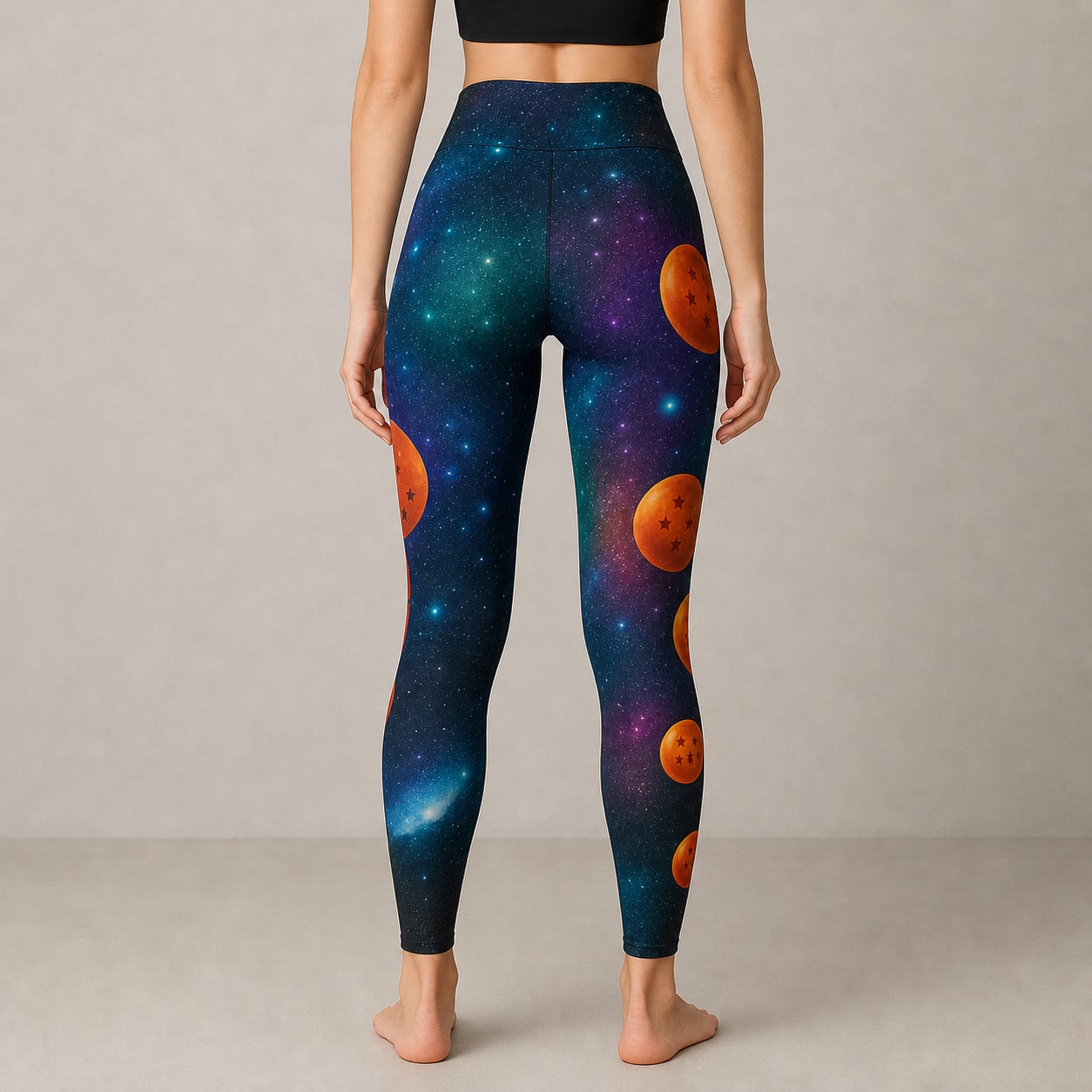 Calza de dama Dragon Ball - dorso con modelo humano