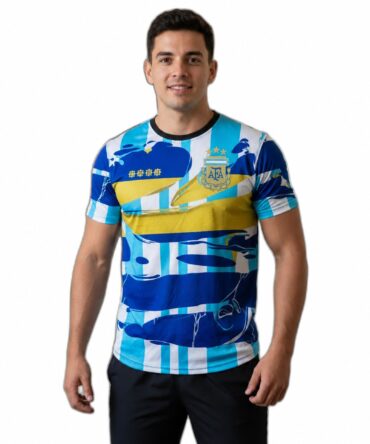 Camiseta club Argentina con escudo AFA de tres estrellas